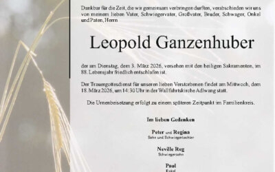 Wir trauern um Leopold Ganzenhuber